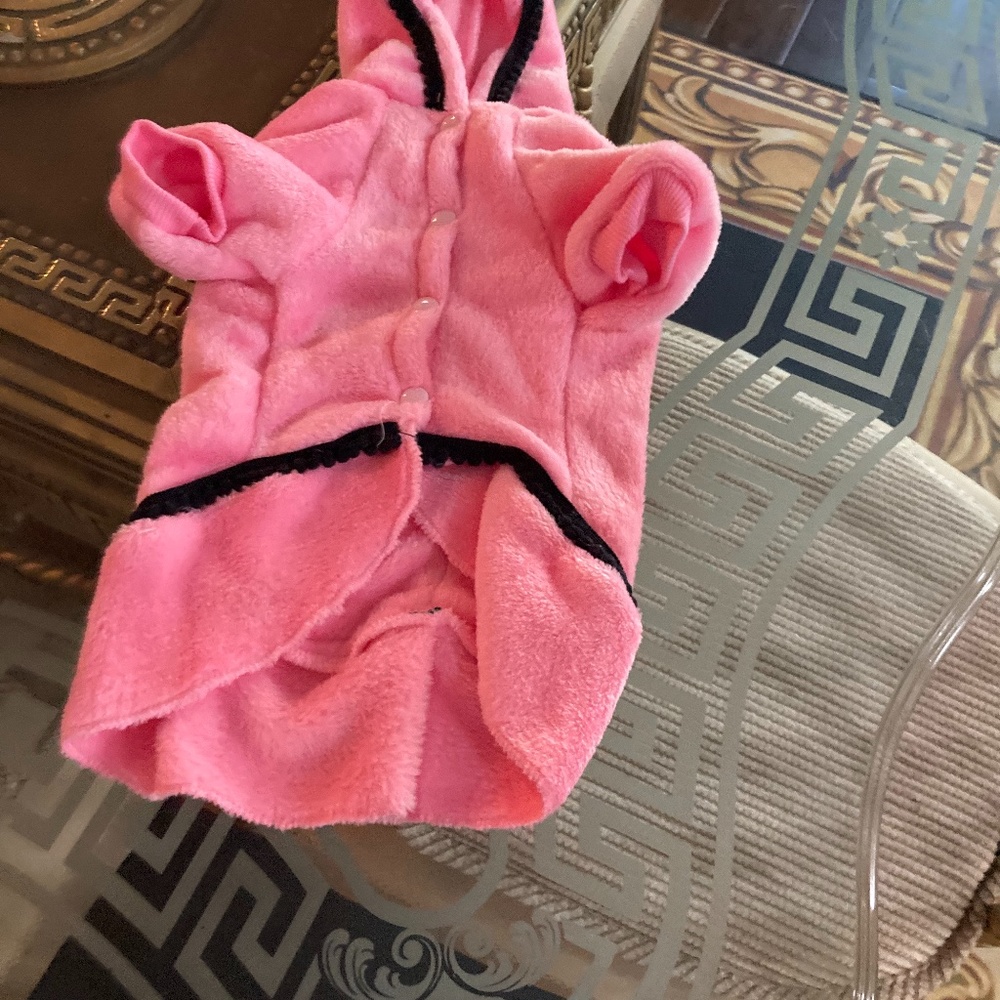 Pink cozy dog dress